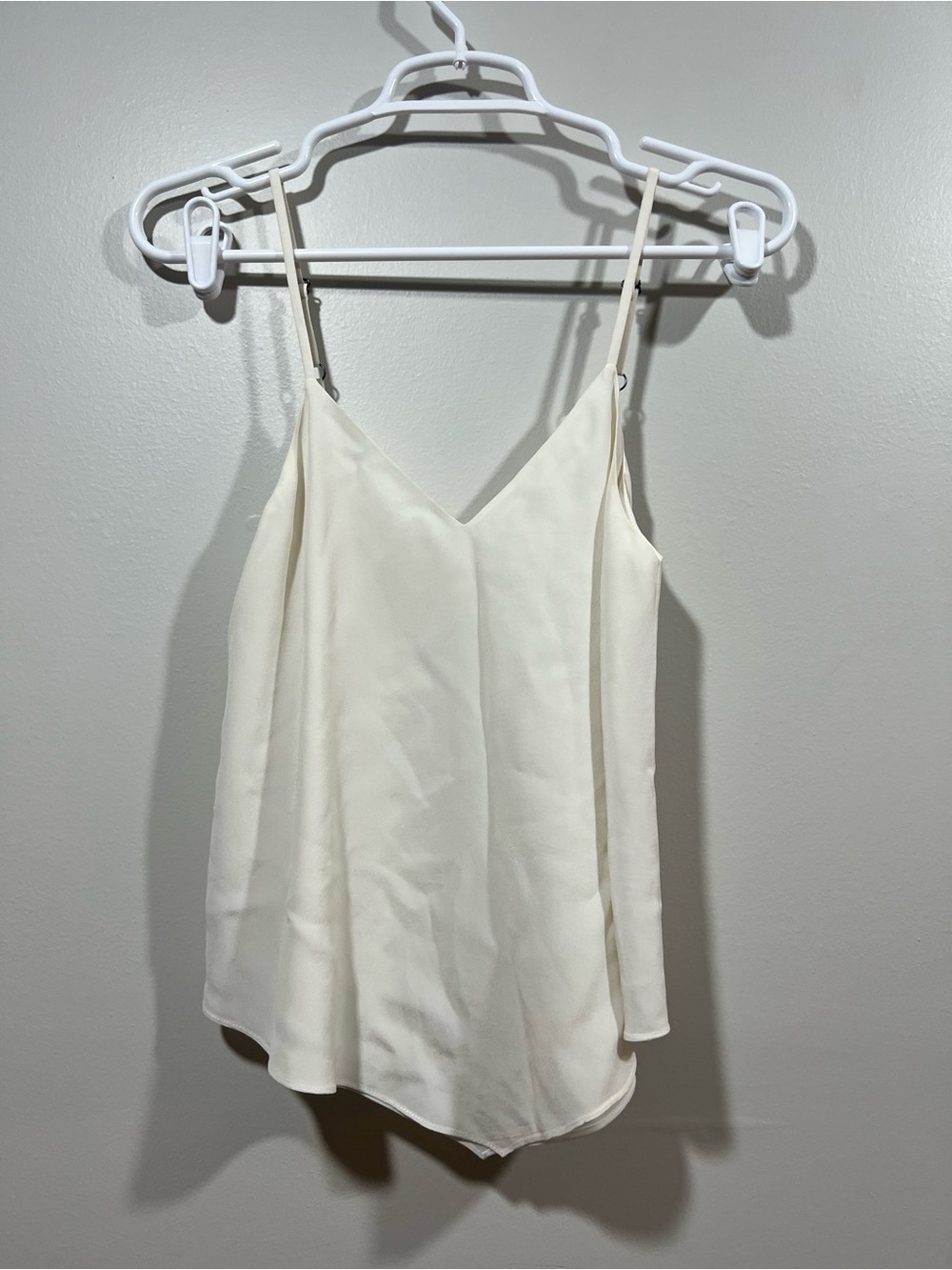 Alice & Olivia White Asymmetrical Tank Top